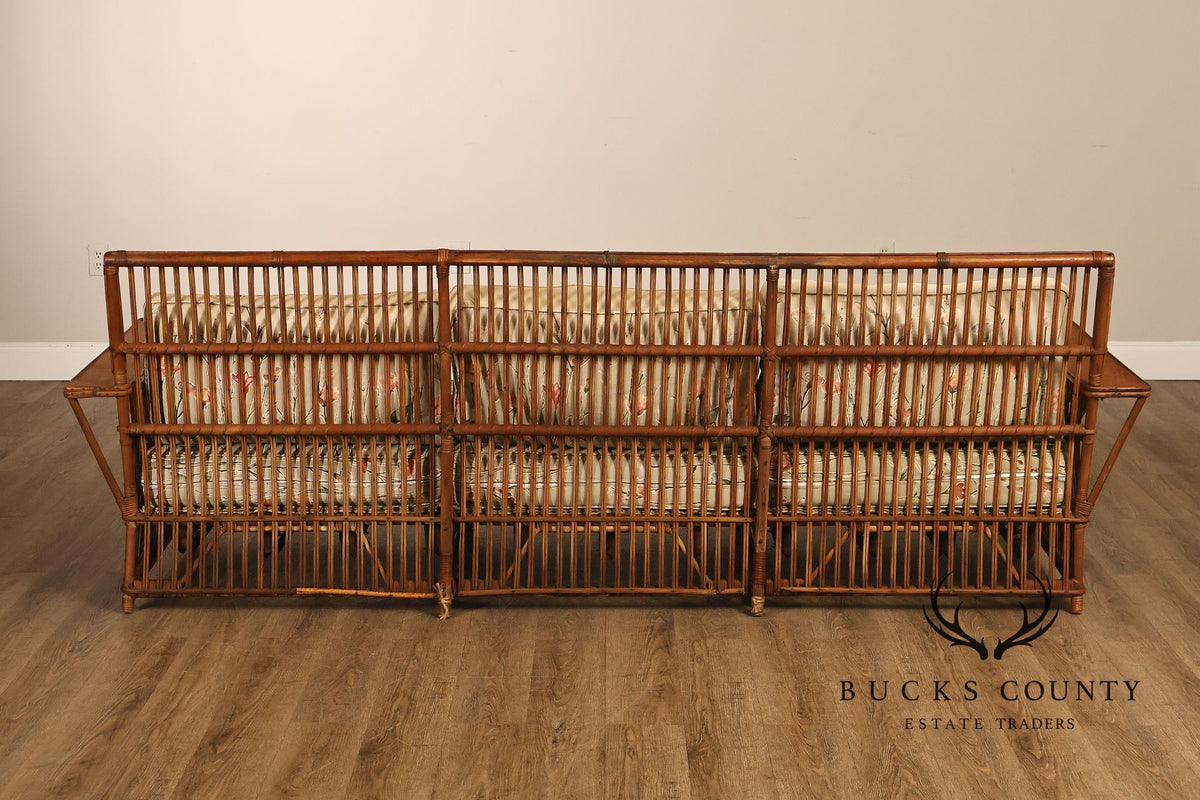 Antique Split Reed Rattan Sofa