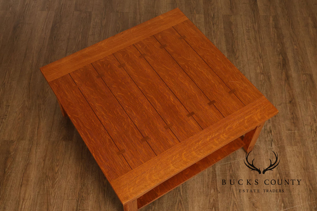 Mission Style Oak Two-Tier Coffee Table