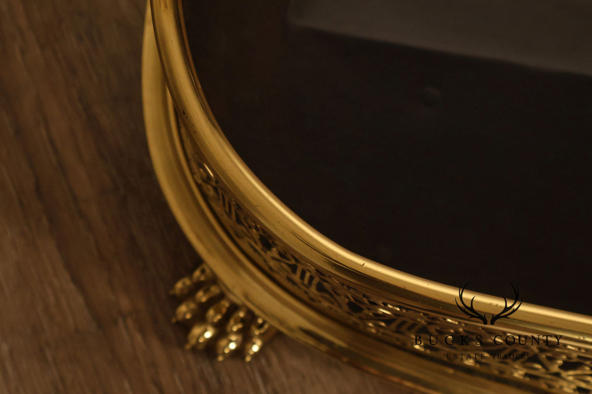 Federal Style Brass Fireplace Fender