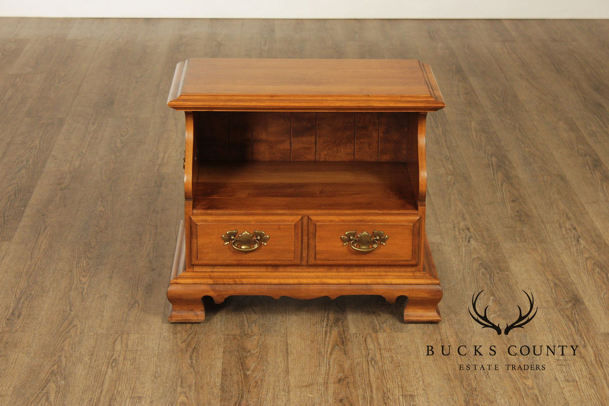 Sprague & Carleton Solid Maple Pair One Drawer Nightstands