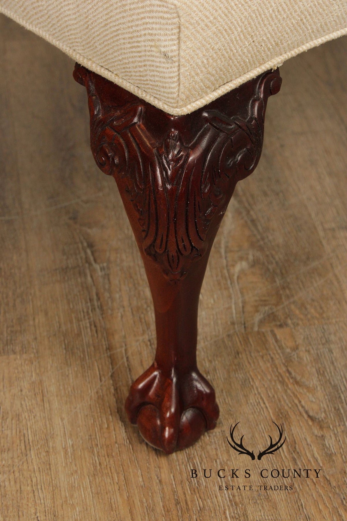 Georgian Style Mahogany Gainsborough Library Armchair