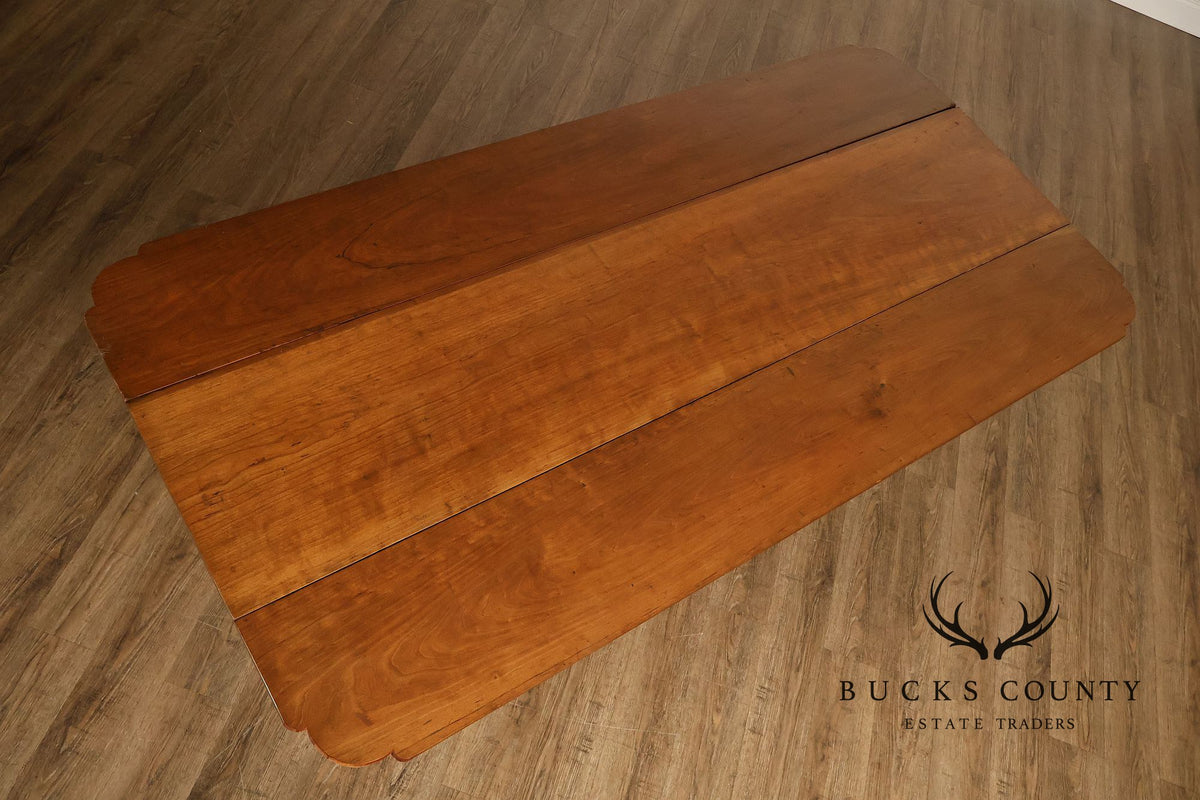 Howard Symolko Early American Style Drop Leaf Harvest Dining Table