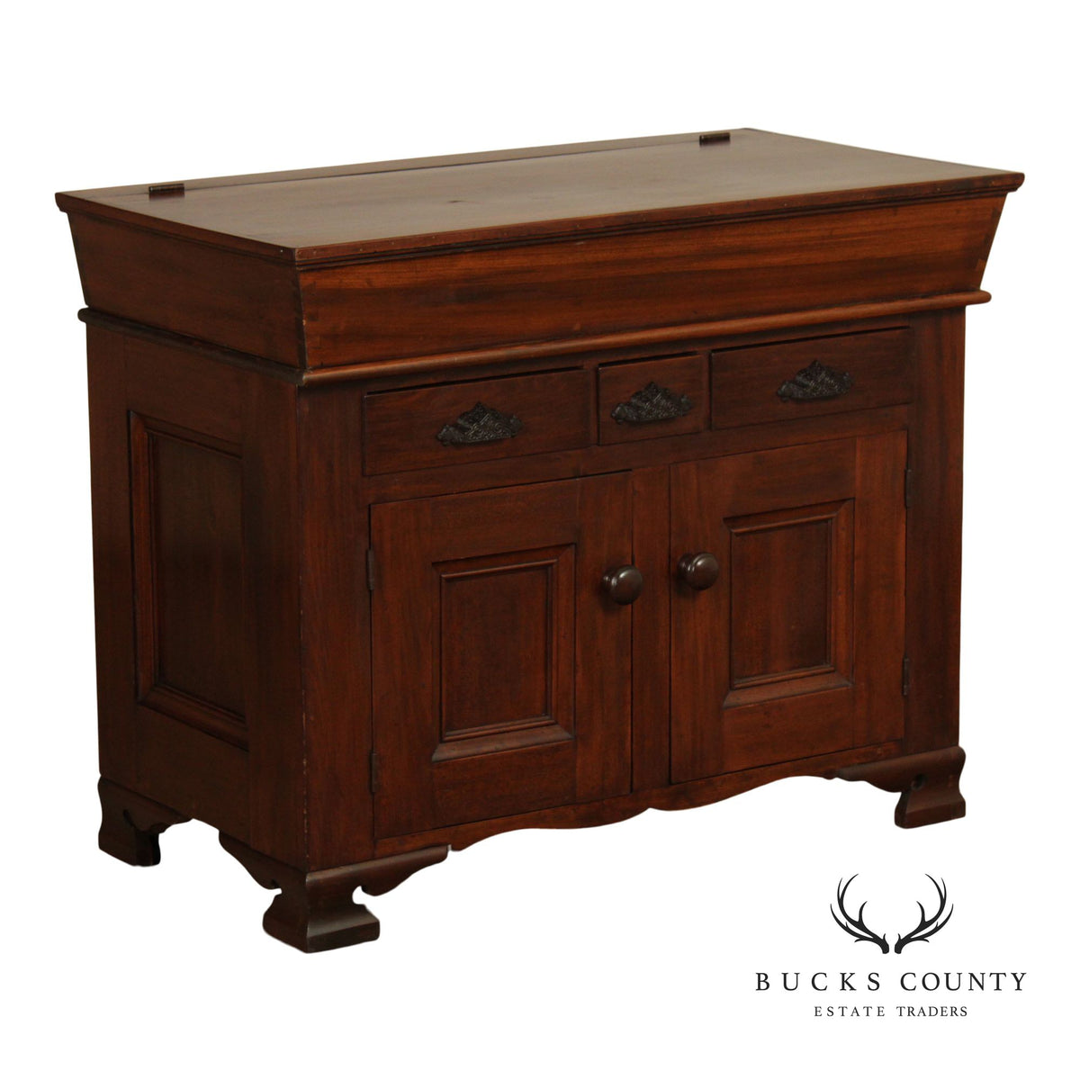 Antique American Country Poplar Dry Sink Cabinet
