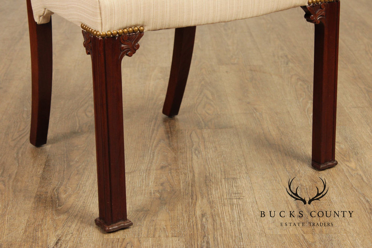 Baker Furniture Chippendale Style Set of Five Mahogany Dining Chairs