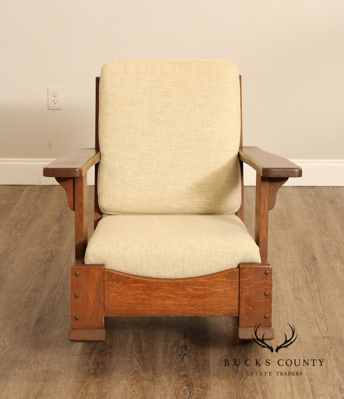 Limbert Antique Mission Oak Paddle-Arm Rocker