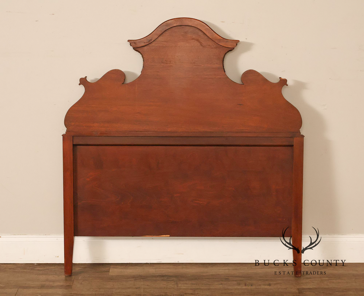 Edwardian Paint Decorated Satinwood Twin Headboard