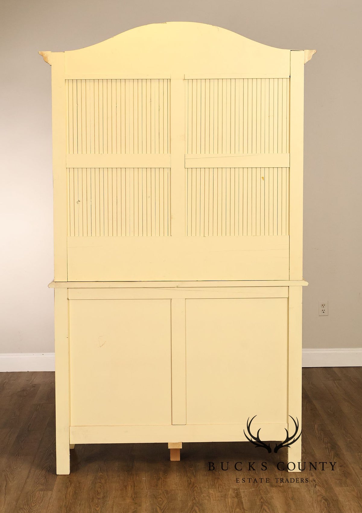 French Country Style Distress Painted China Cabinet