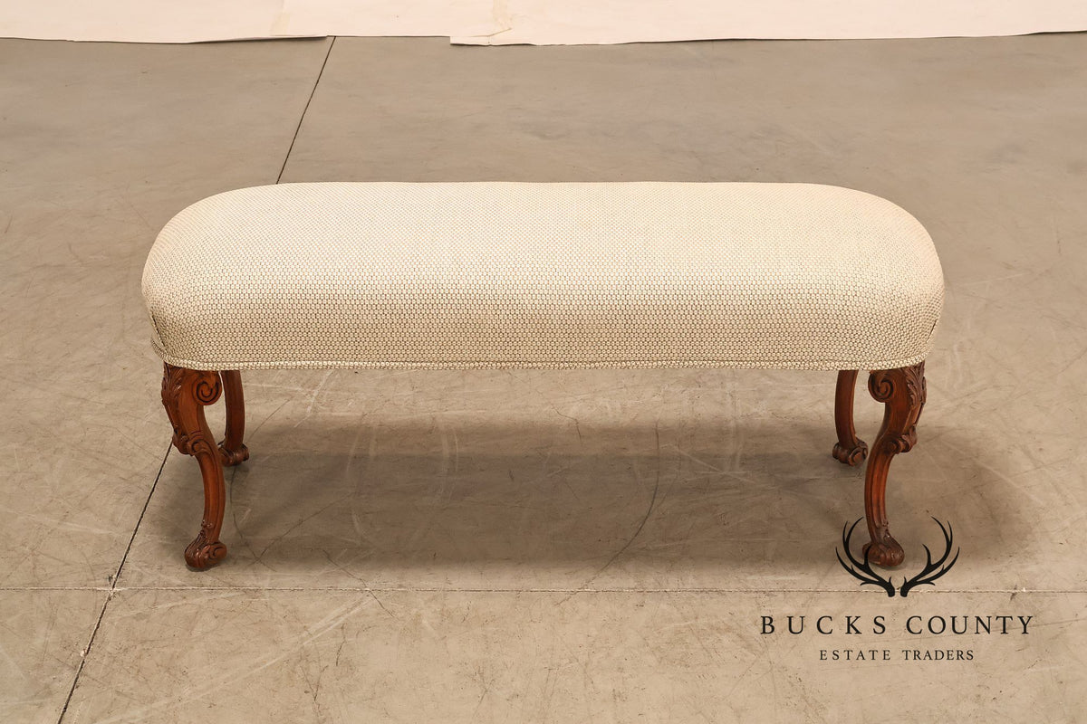 Italian Provincial Style Carved Bench