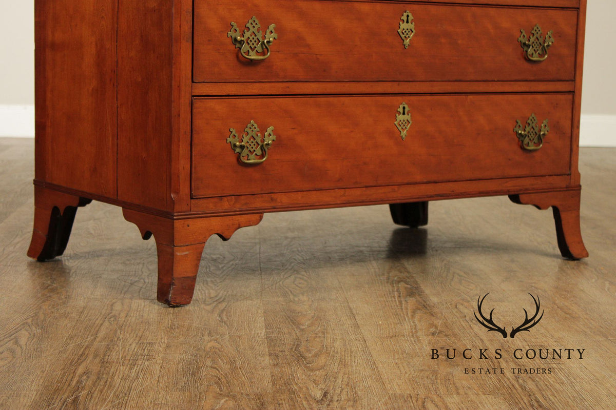 Antique Hepplewhite Style Cherry Slant Front Desk