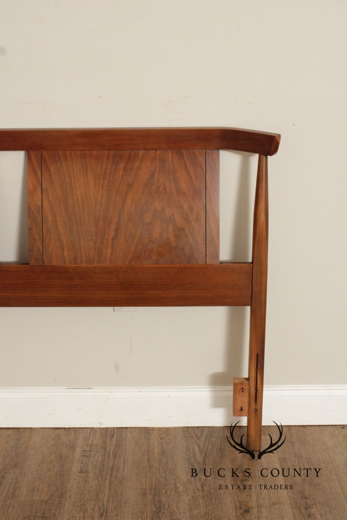 Mid Century Modern Walnut Full Size Headboard