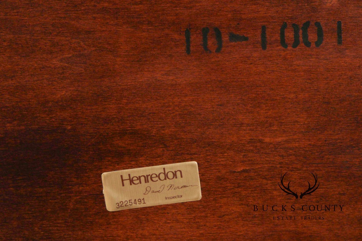 Henredon Georgian Chippendale Style Mahogany Traditional Queen Poster Bed