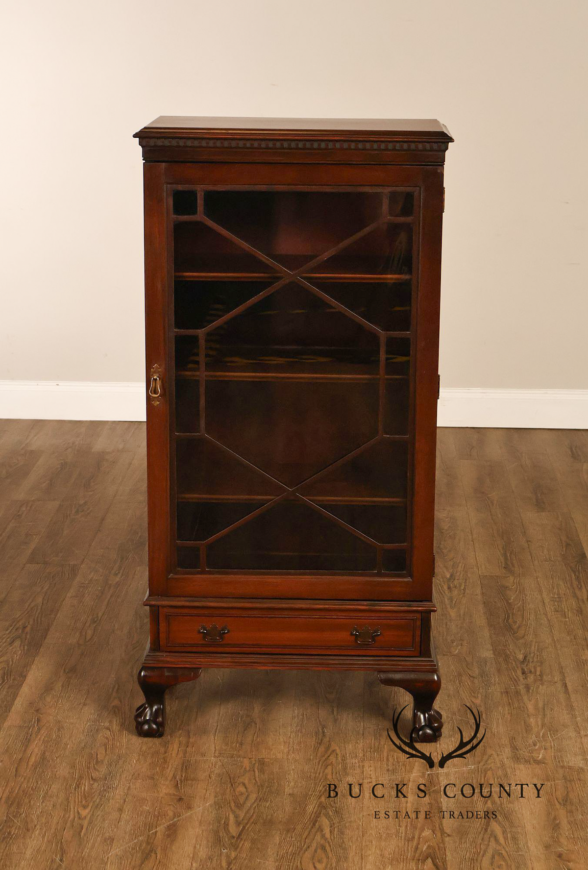 1940's Chippendale Style Mahogany Single Door By Wasmuth-Goodrich