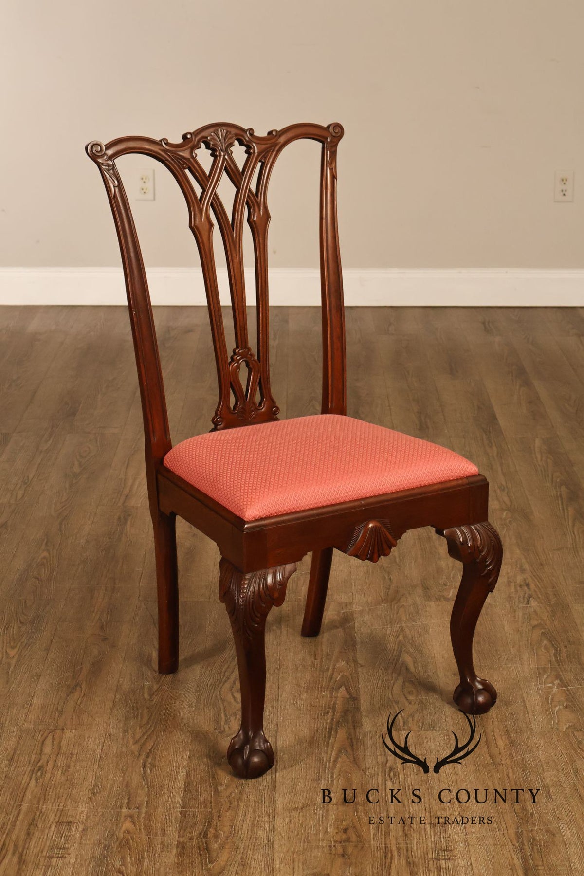 Chippendale Style Set of Eight Mahogany Dining Chairs