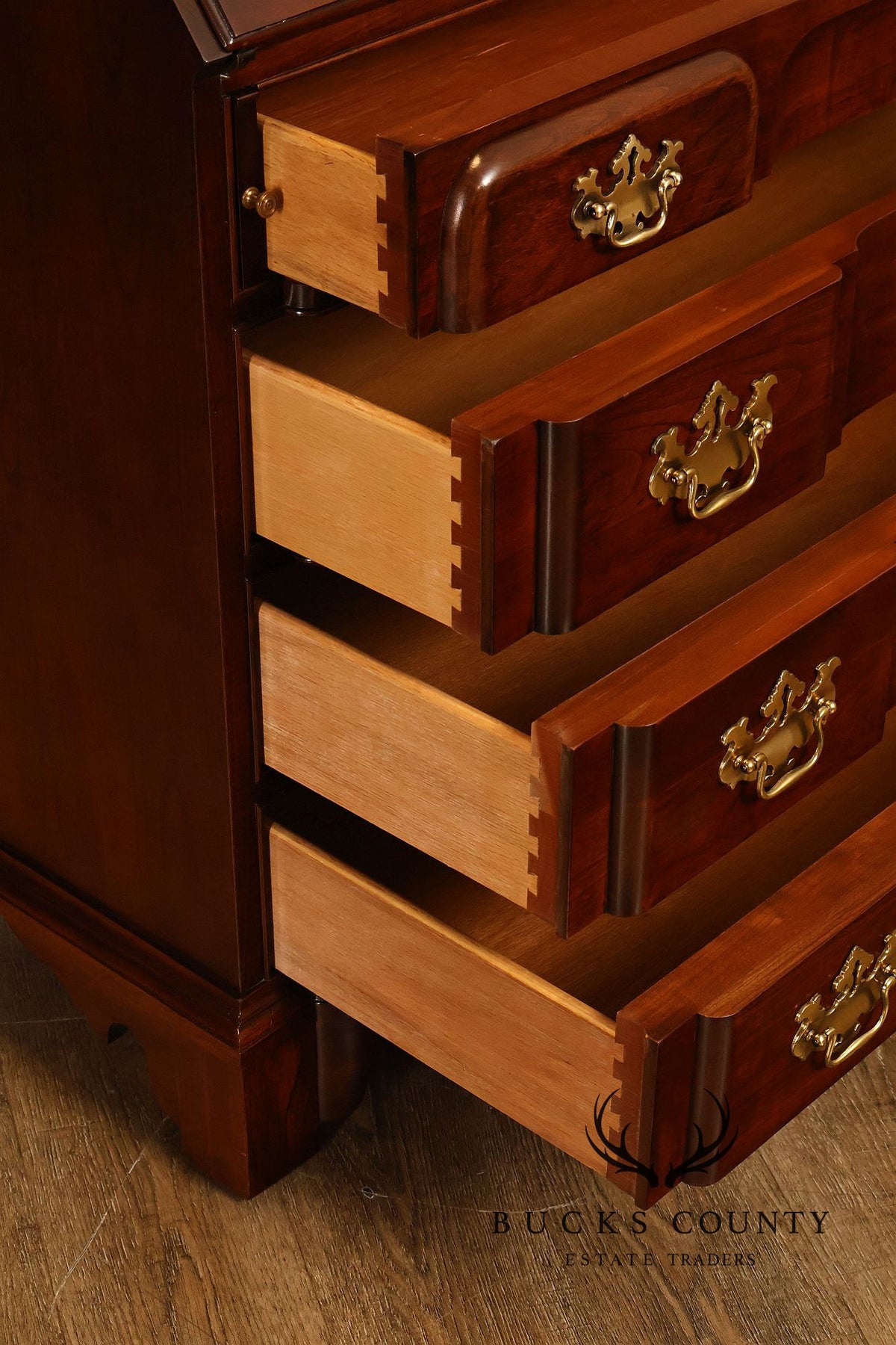 Pennsylvania House Chippendale Style Cherry Secretary Bookcase