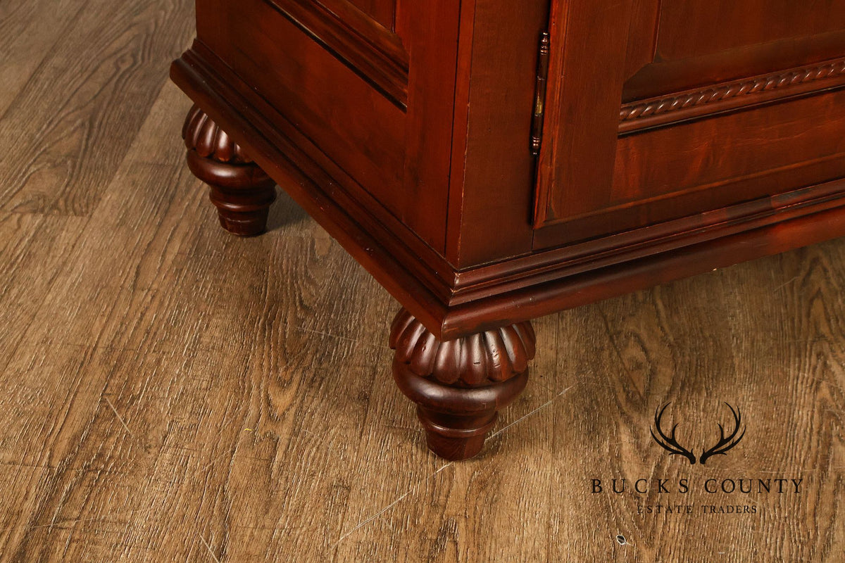 Ethan Allen 'British Classics' Carved Maple And Birch Armoire