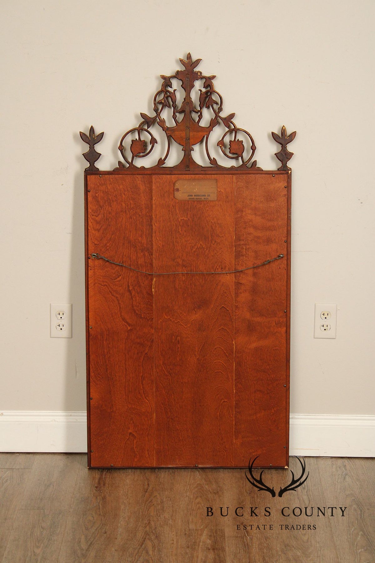 John Widdicomb Adam Style Mahogany And Partial Gilt Wall Mirror
