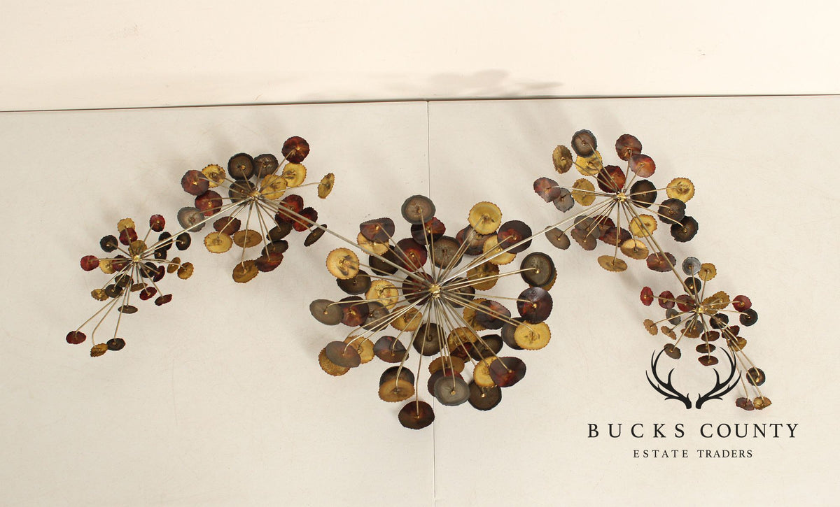 Mid Century Modern Brutalist Metal Wall Sculpture