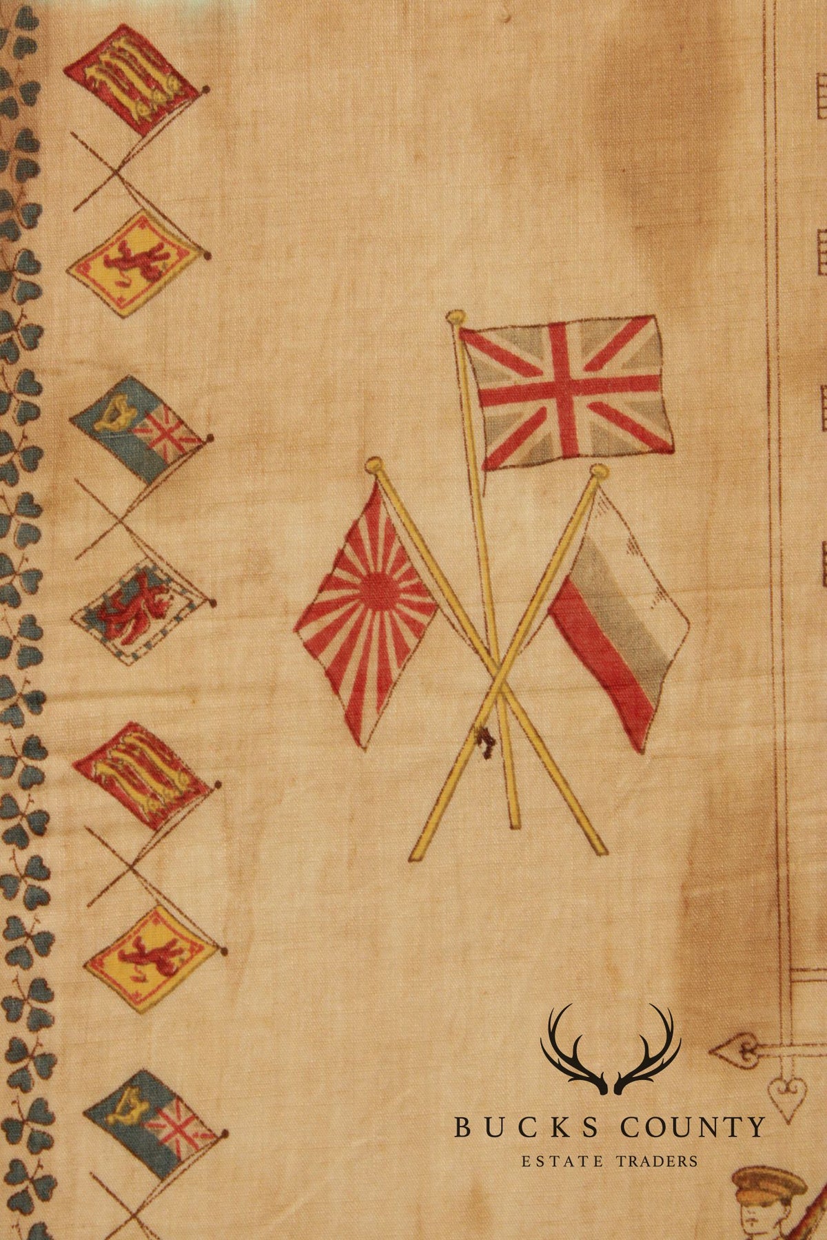 World War I Era Framed Handkerchief