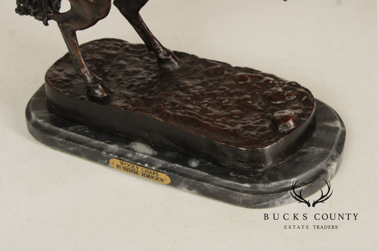 Frederic Remington Bronze Statue, 'Wooly Chaps'