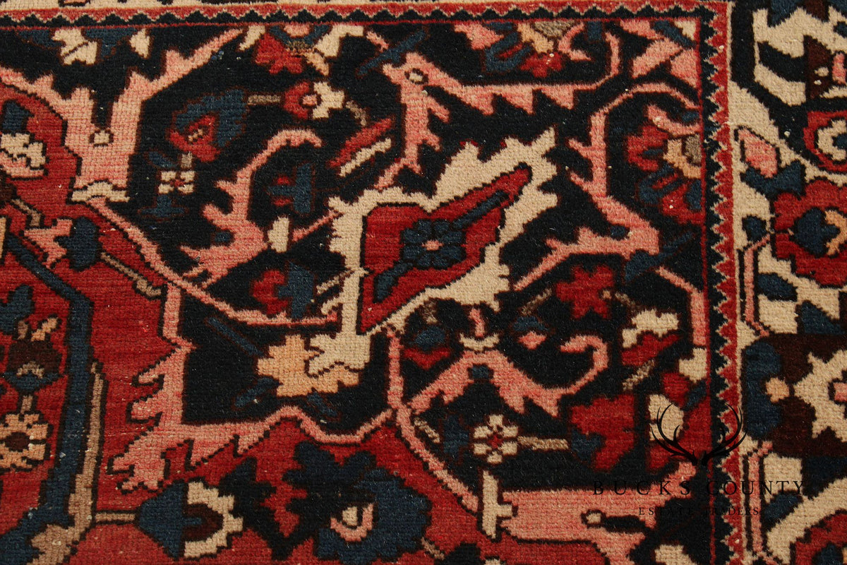 Vintage Persian Hand Knotted Heriz Area Rug 8' 9" x 11' 11"