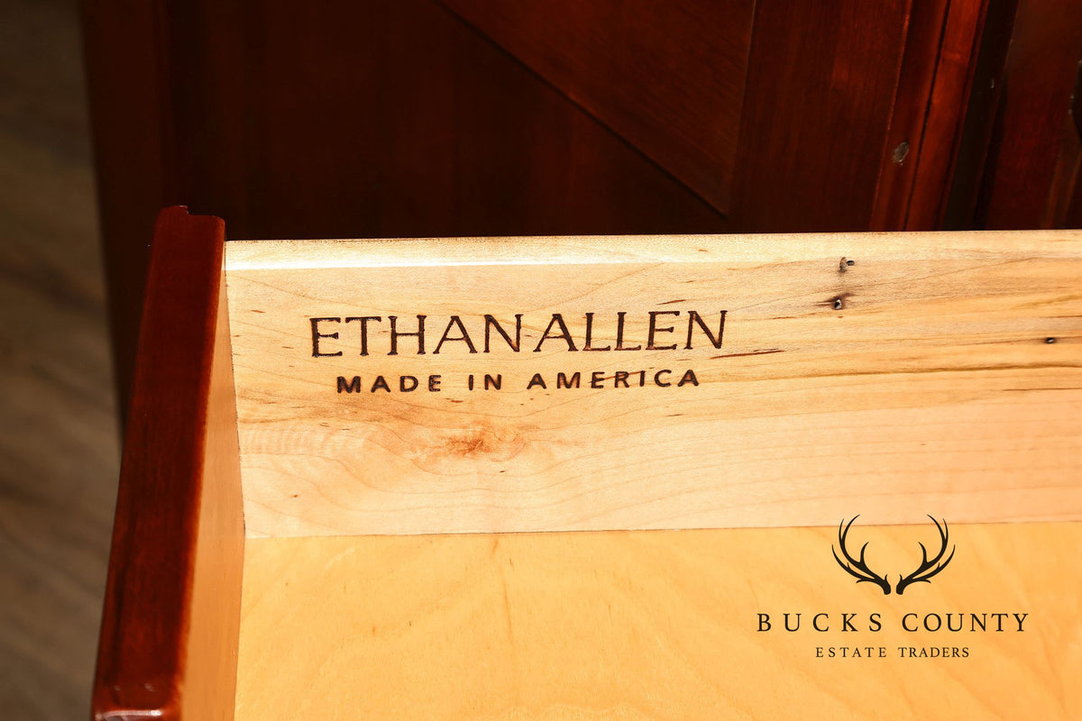 Ethan Allen 'British Classics' Carved Maple And Birch Armoire
