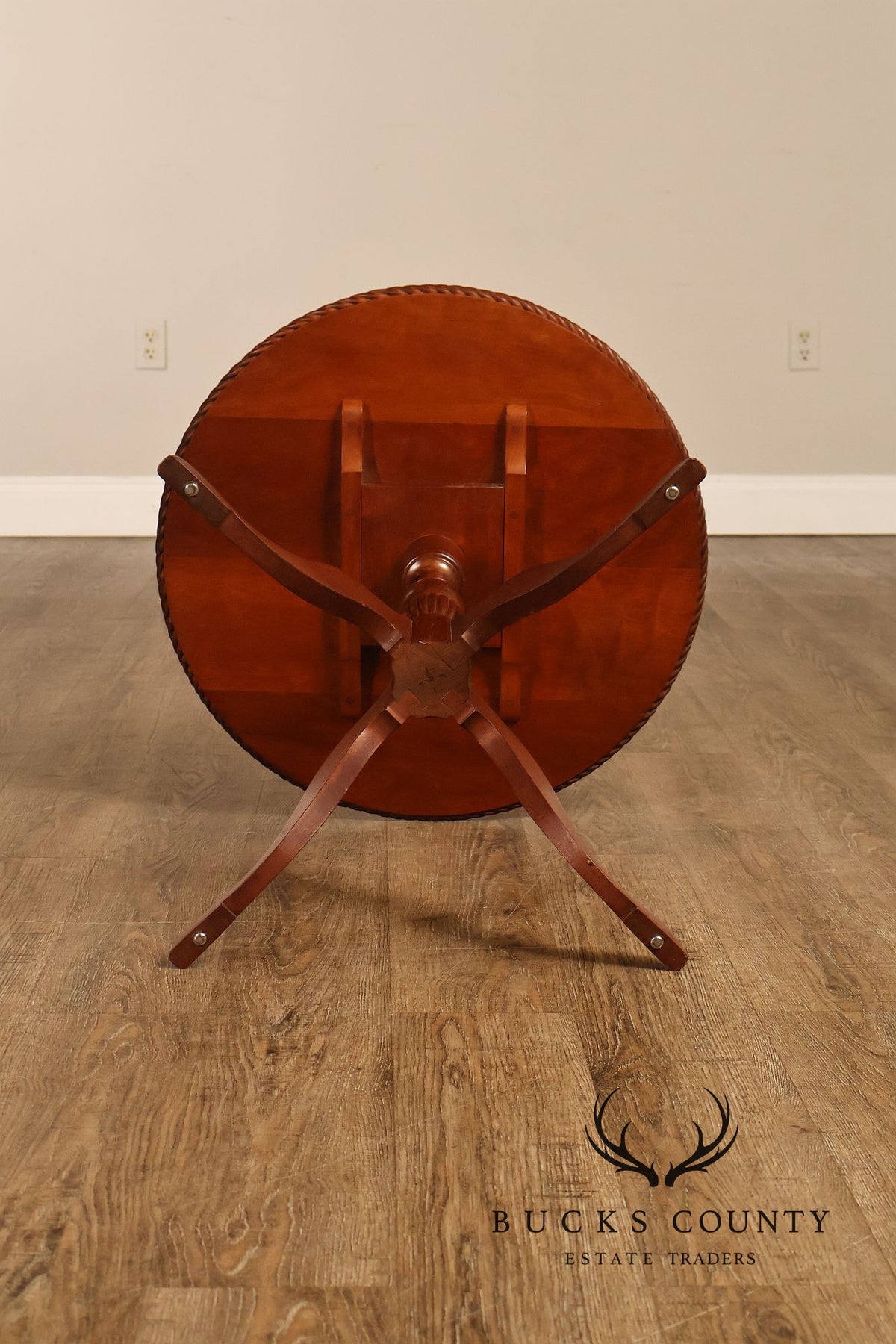 The Hillcrafters Guild Solid Cherry Tilt Top Tea Table