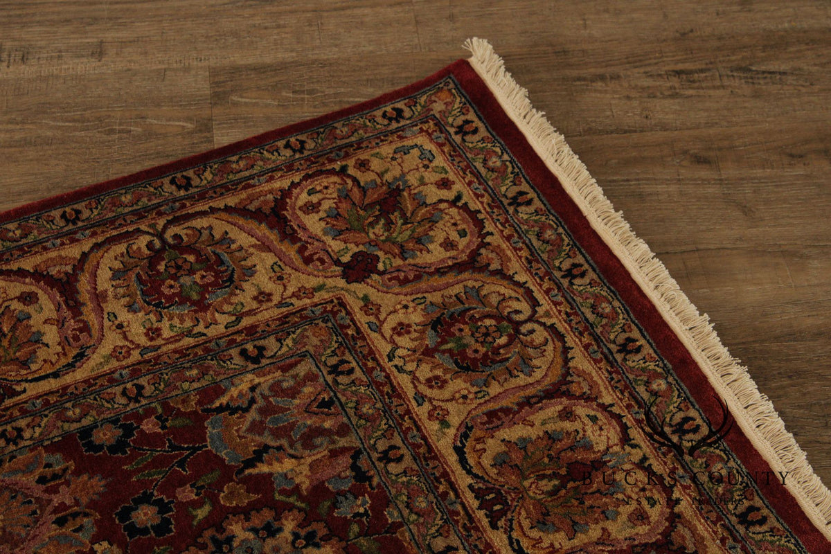 Indo Kashan Handmade 6' X 9' Wool Area Rug