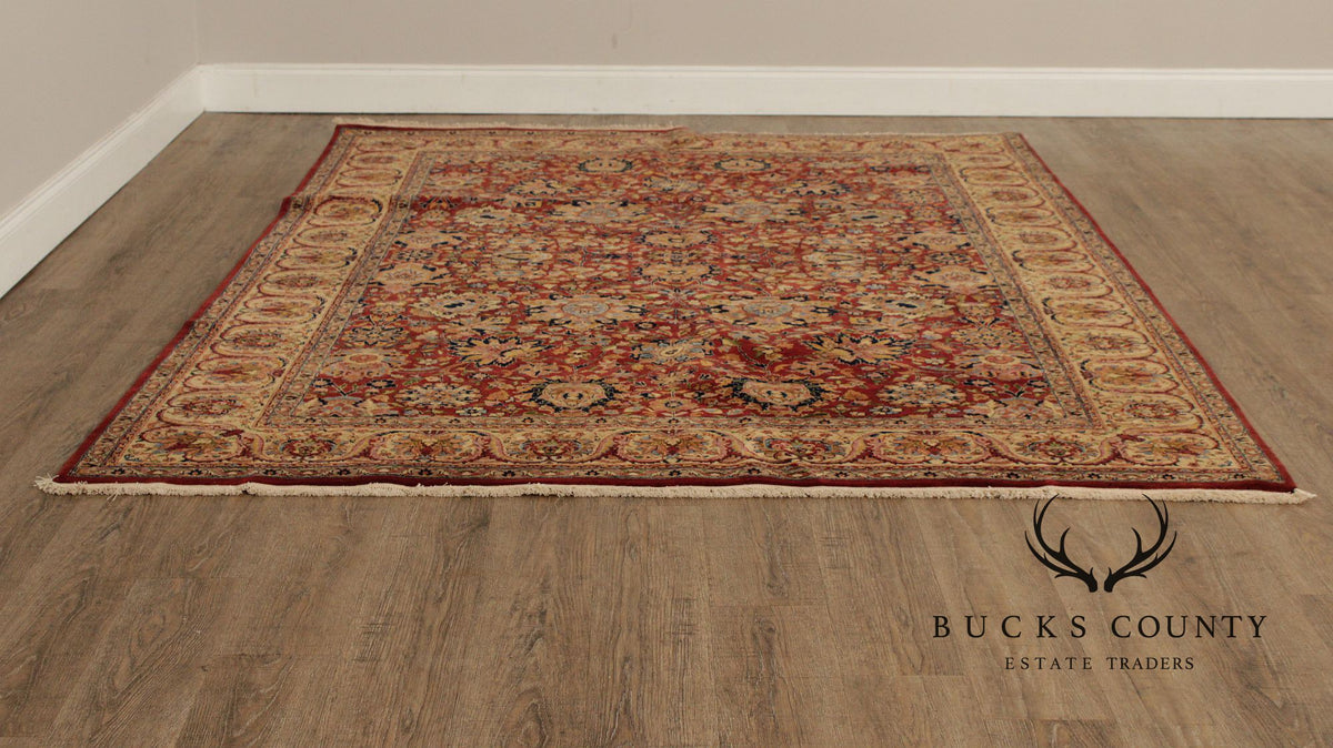 Indo Kashan Handmade 6' X 9' Wool Area Rug