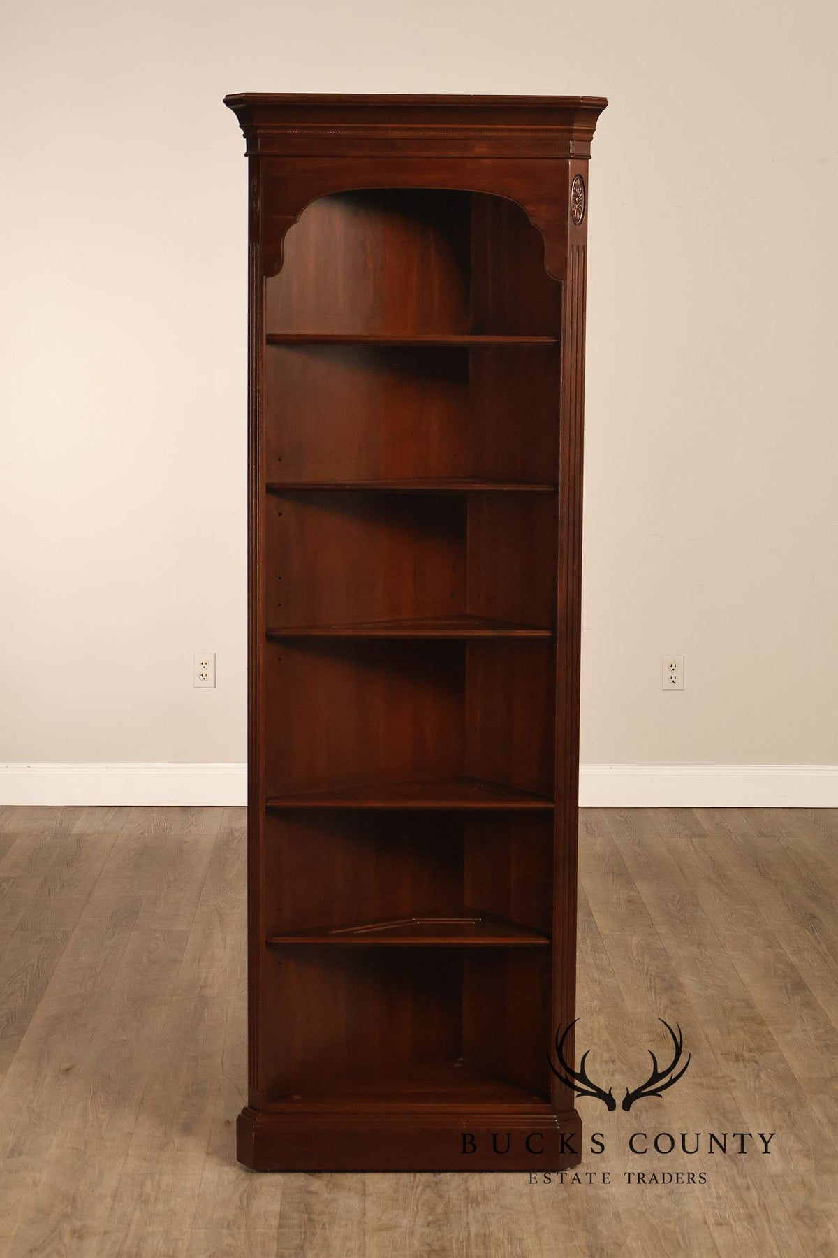 Ethan Allen Georgian Court Cherry Corner Bookcase