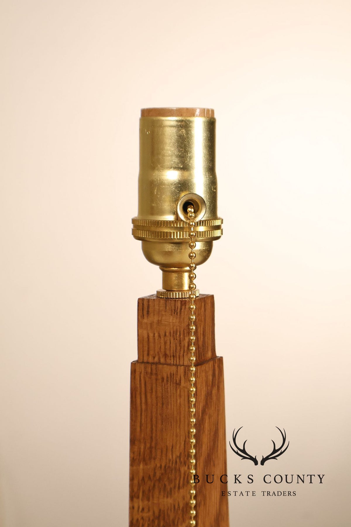 Mission Accomplished Arts And Crafts Style Oak and Mica Desk Lamp