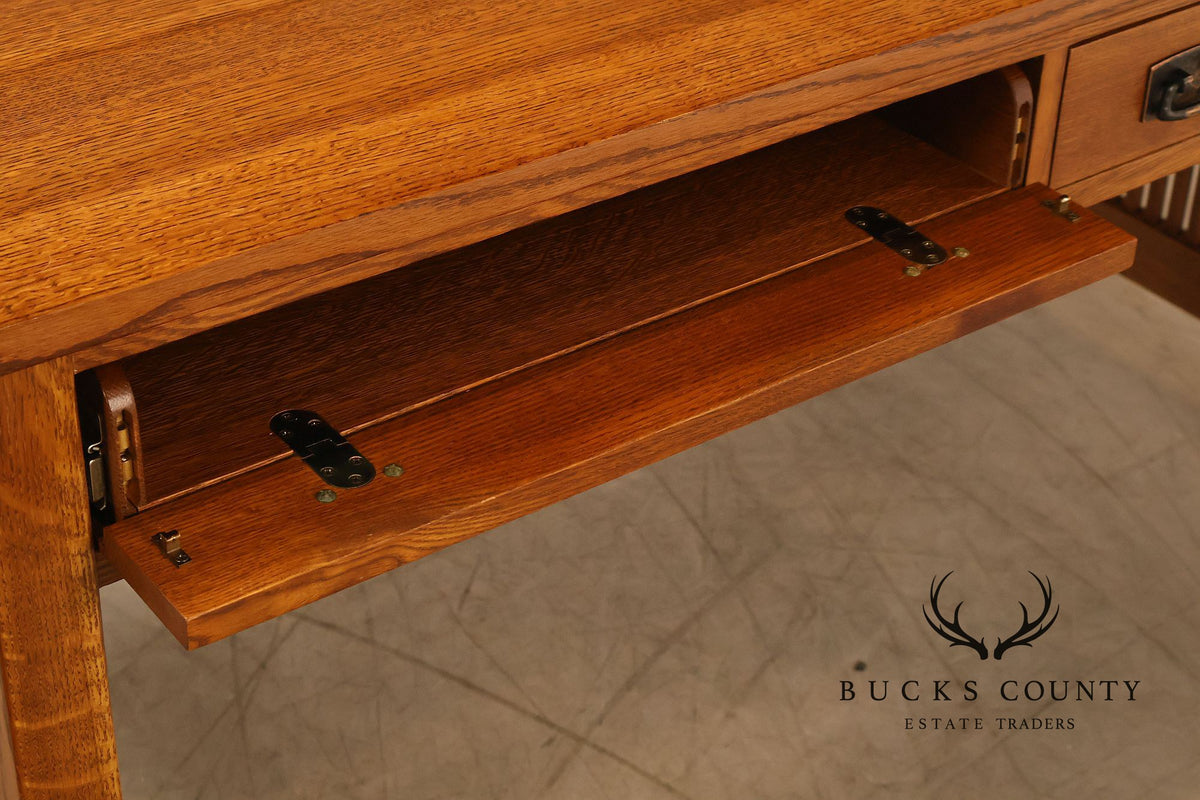 Stickley Mission Collection Oak Spindle Writing Desk