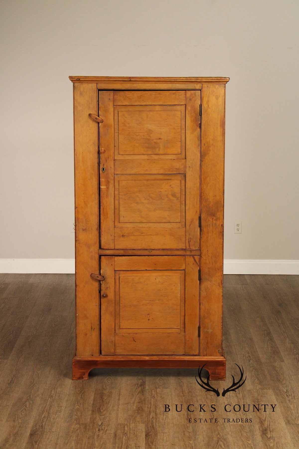 Antique American Primitive Pine Pantry Cupboard