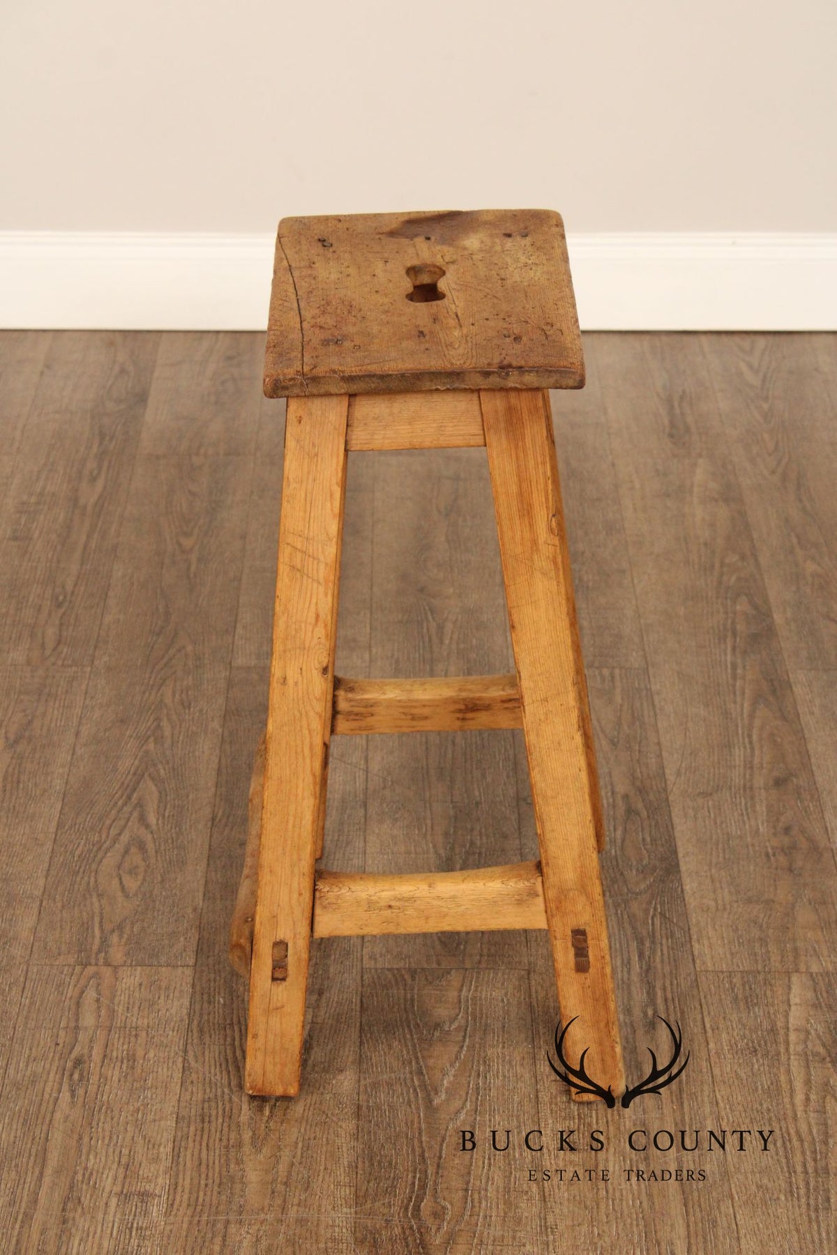 Antique English Pine Stool