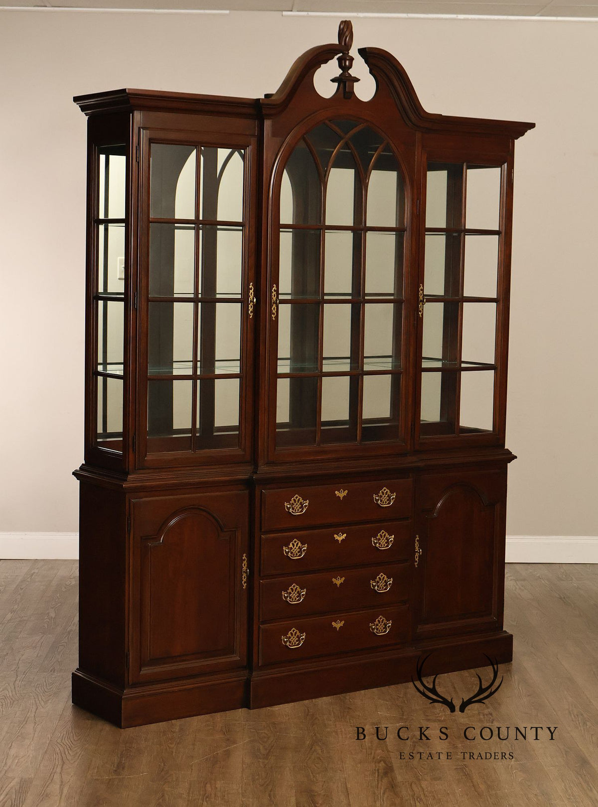 Harden Charleston Collection Cherry Breakfront China Cabinet