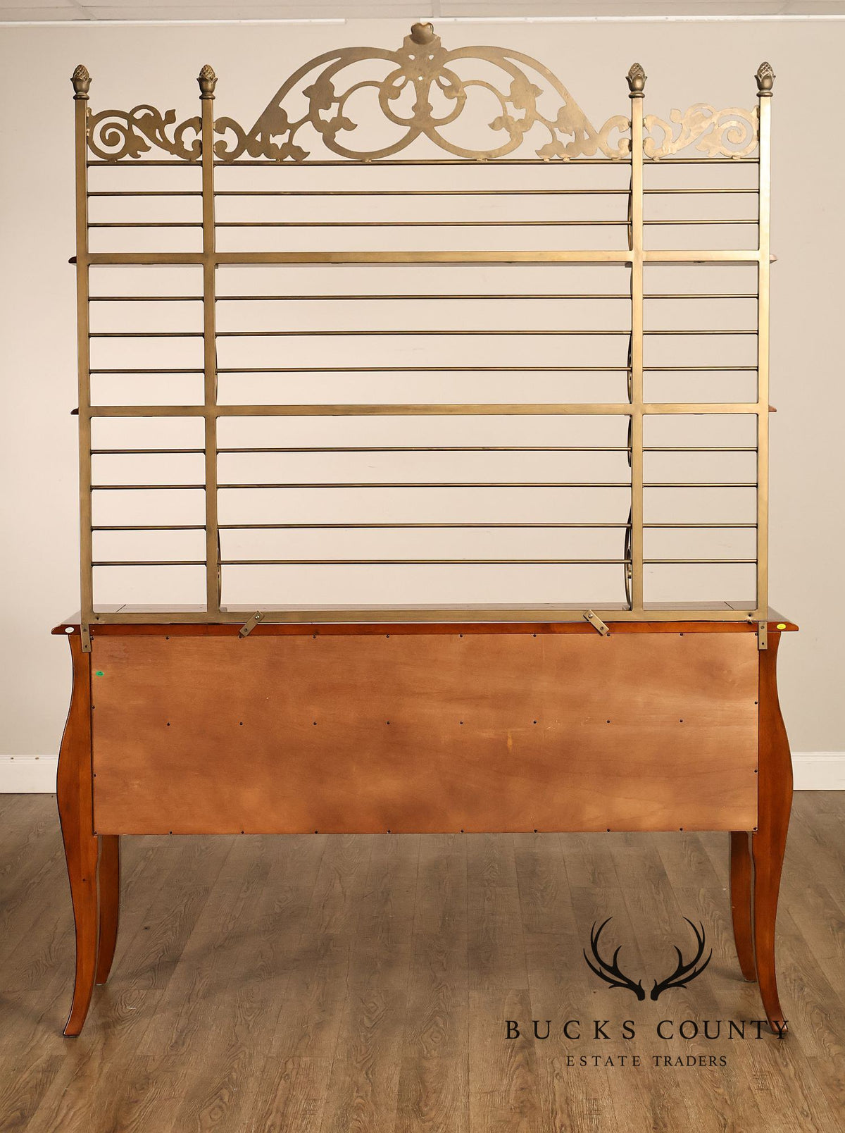 Drexel Heritage French Provincial Sideboard With Metal Scroll Baker's Rack