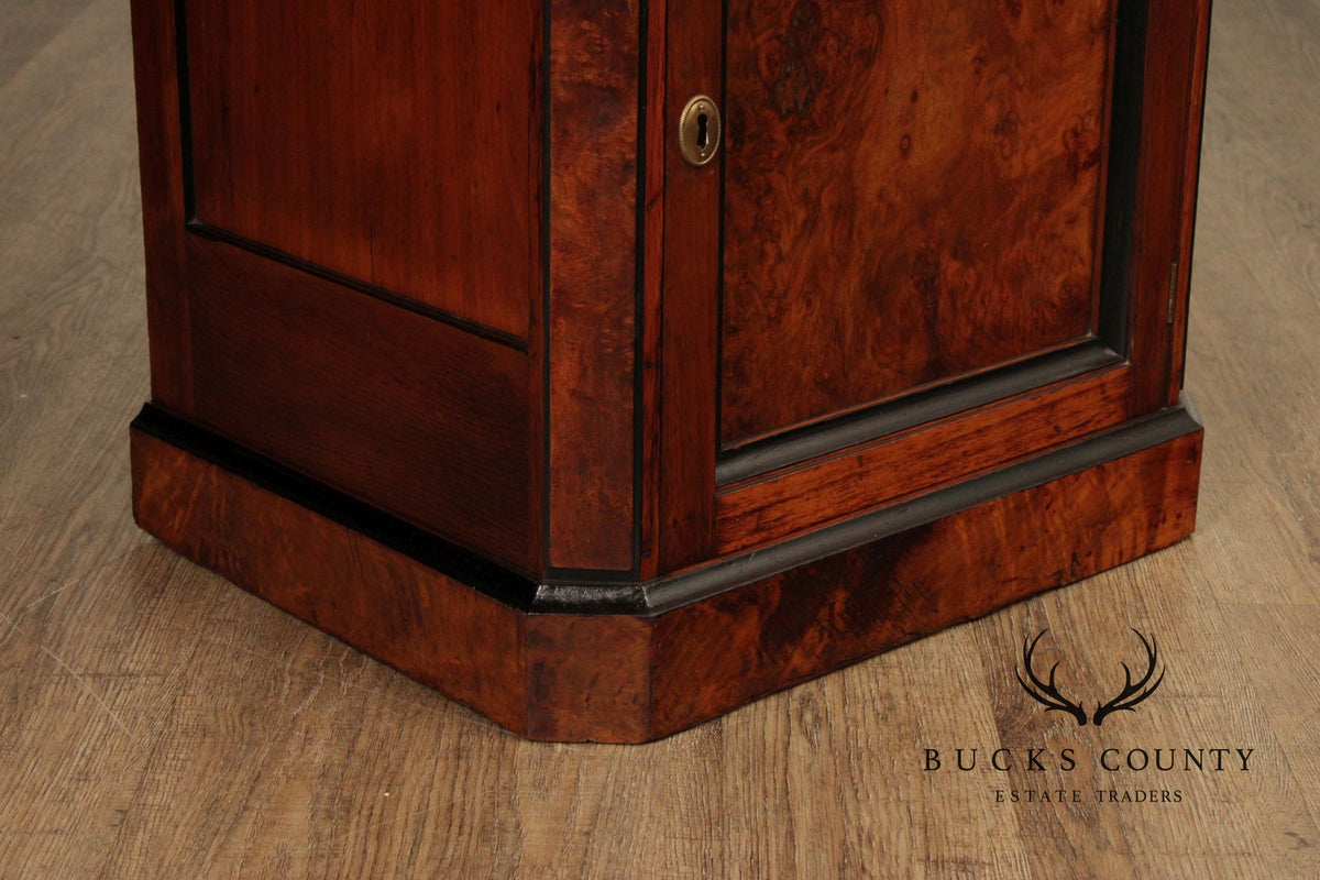 Antique Victorian Marble Top Walnut Nightstand