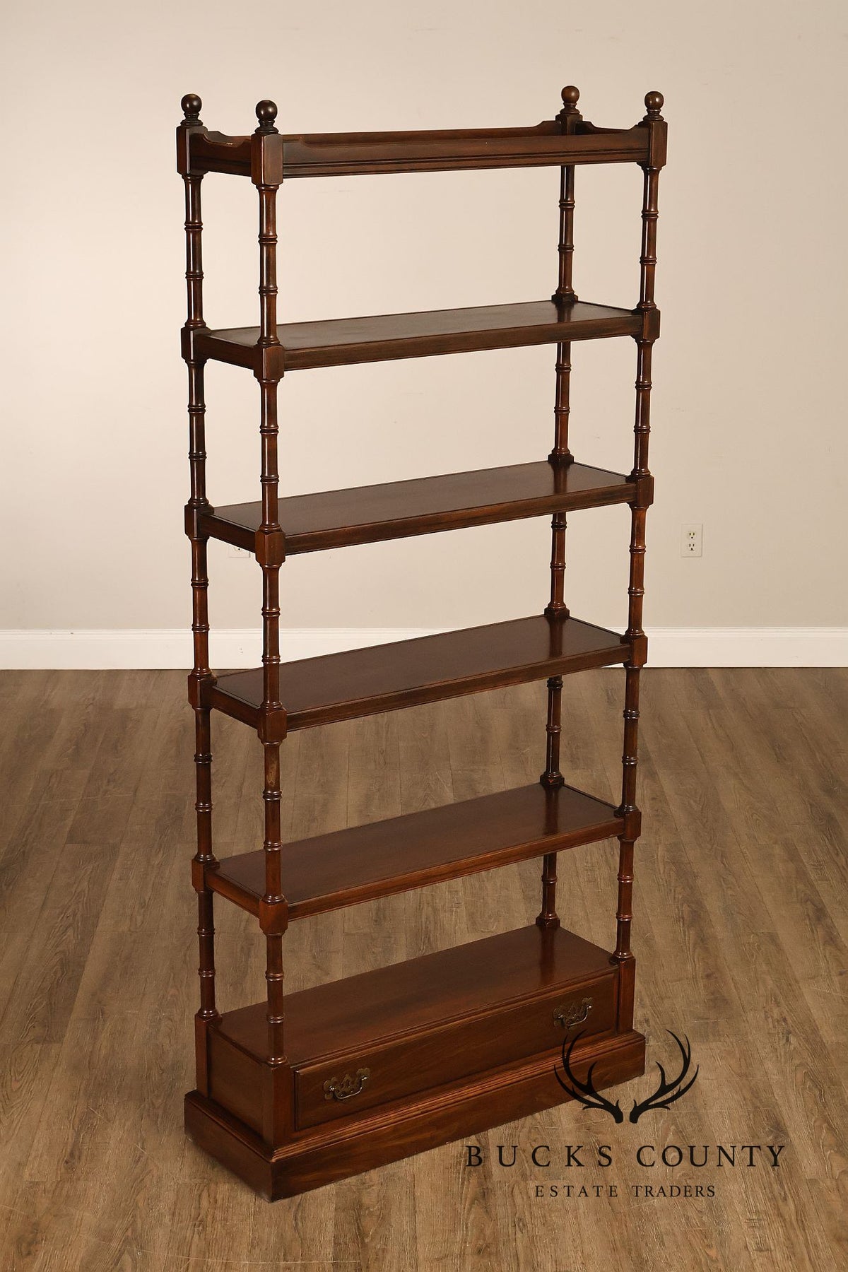 Ethan Allen 'Georgian Court' Faux Bamboo Etagere