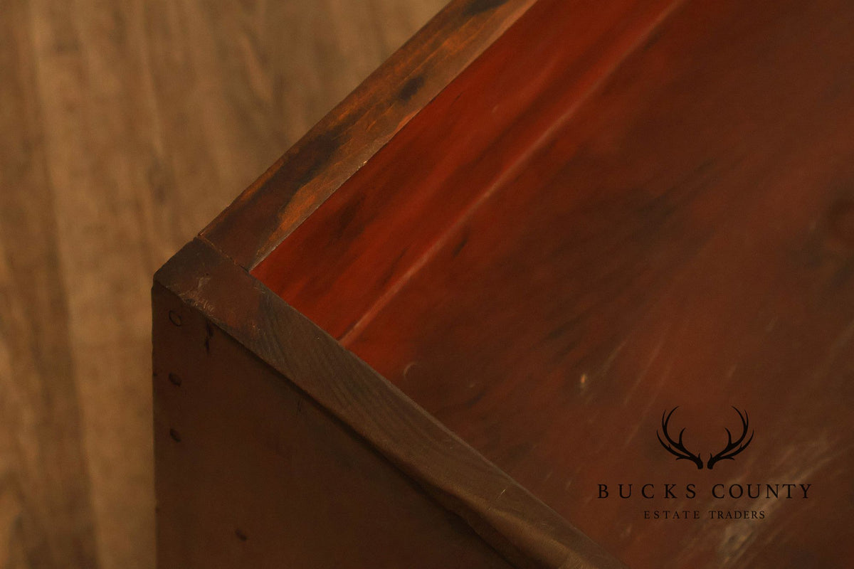Custom Crafted Primitive Painted Pine Dry Sink Cabinet