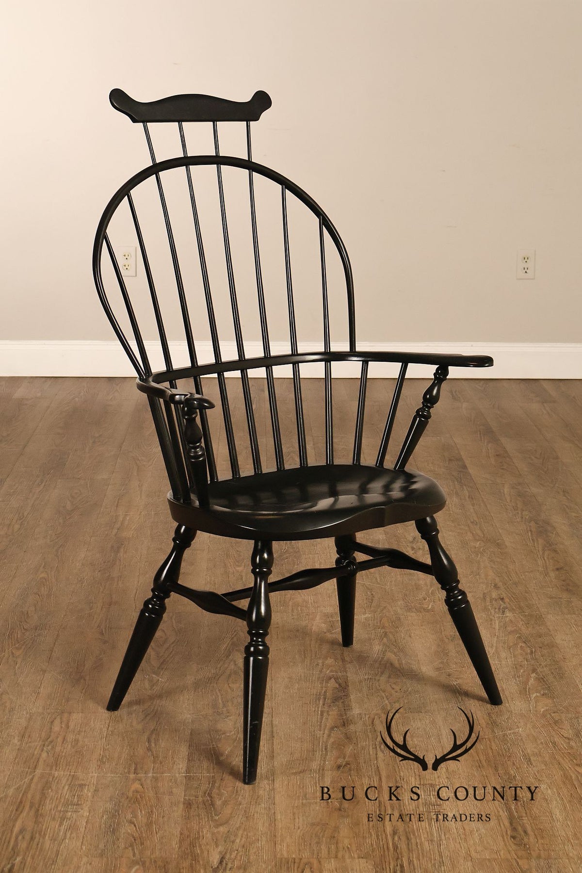 James Brown Ebonized Windsor Armchair Replica Windsor