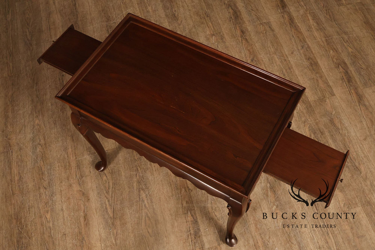 Ethan Allen Georgian Style Cherry Tea Table