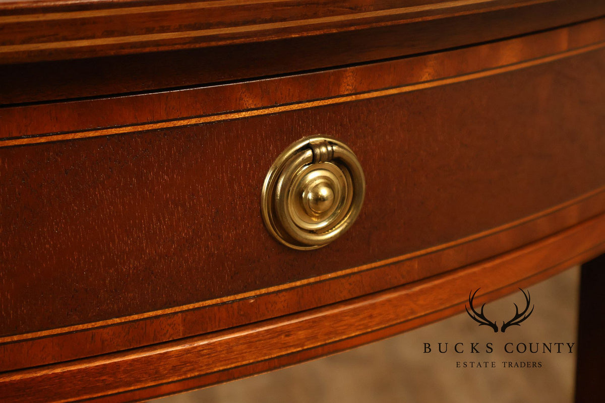 Baker Hepplewhite Style Mahogany Drop-Leaf Side Table