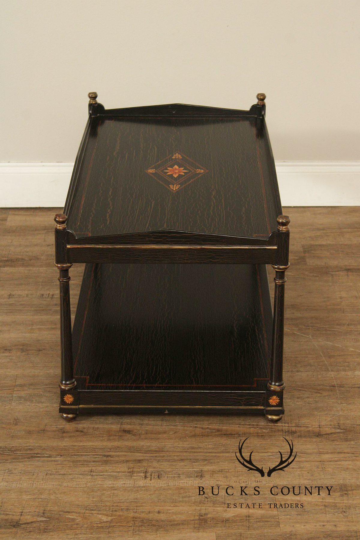 Regency Style Distressed Painted Coffee Table