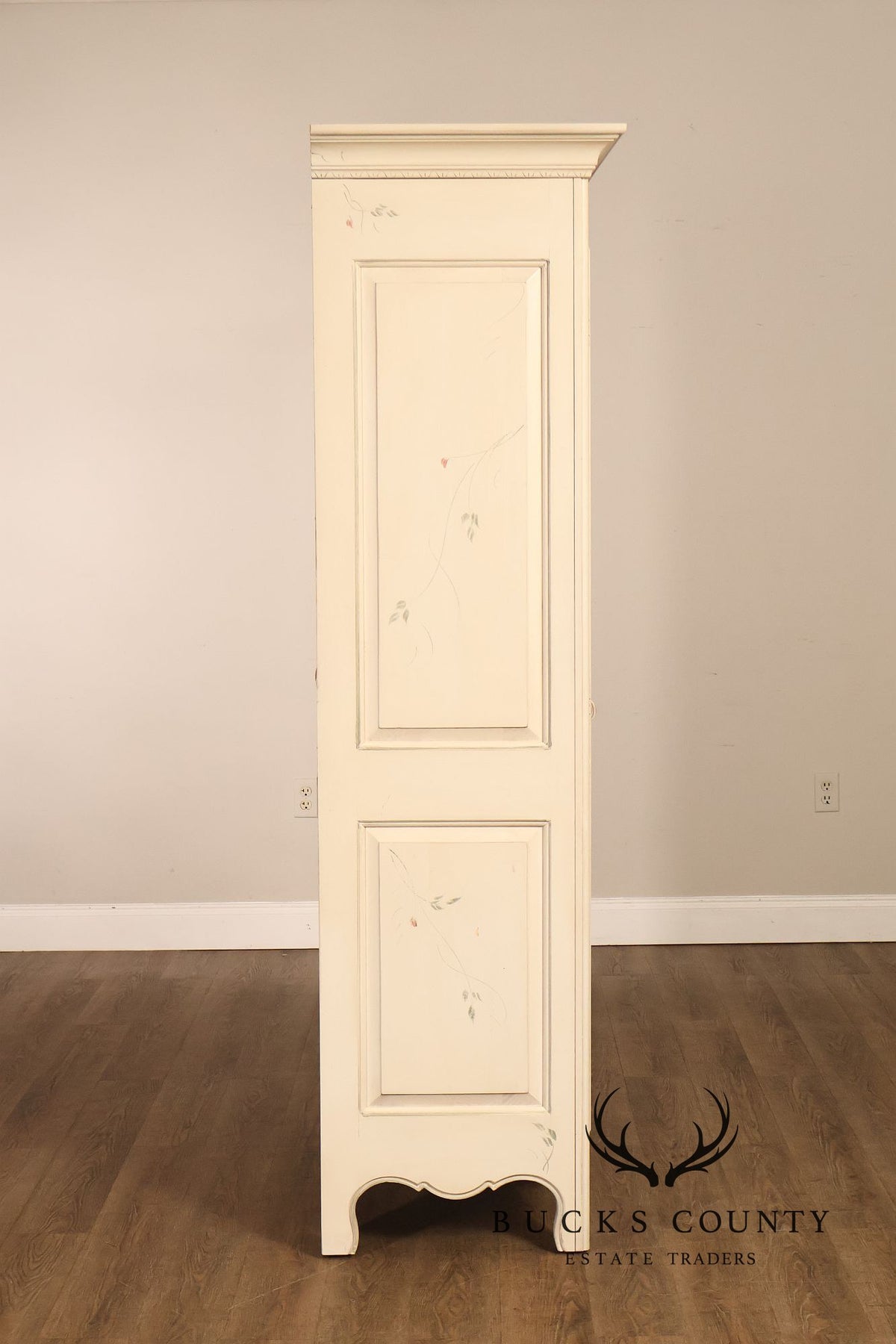 Ethan Allen Country French Painted Armoire Cabinet