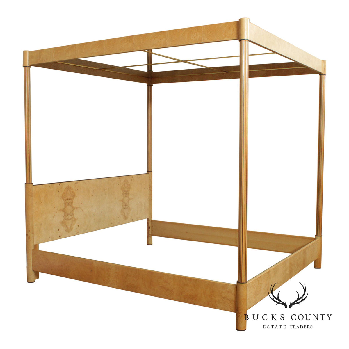 Henredon Scene Two Burlwood King Poster Bed