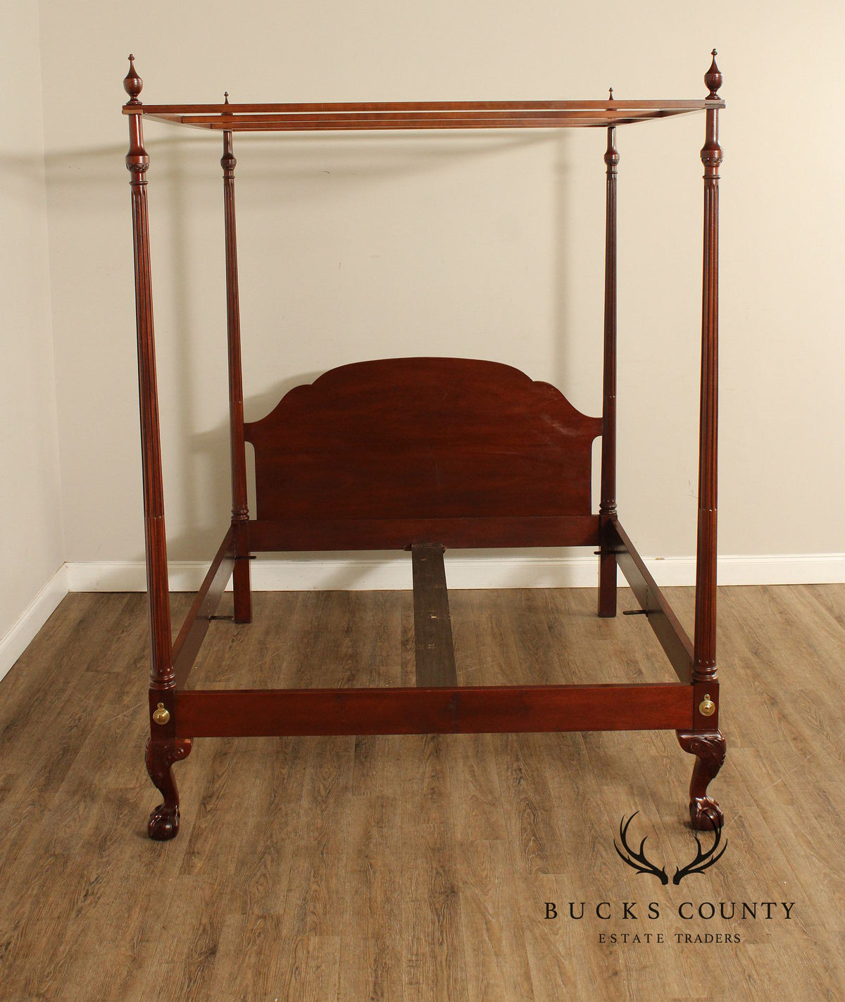 Baker Furniture Mahogany Queen Canopy Bed