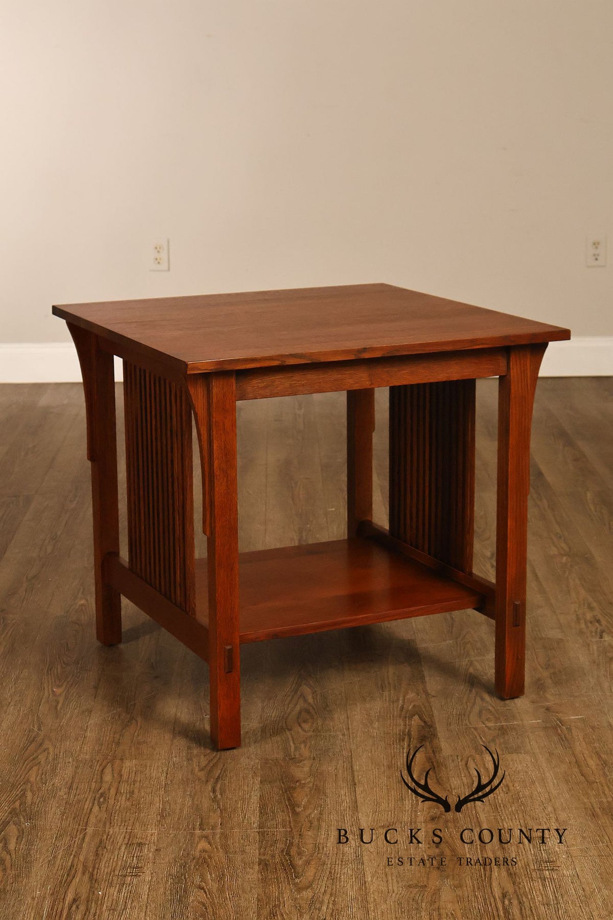 Stickley Mission Collection Oak Spindle Lamp Table