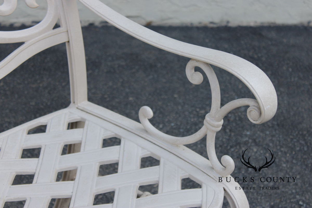 Frontgate Cast Aluminum Outdoor Garden Settee