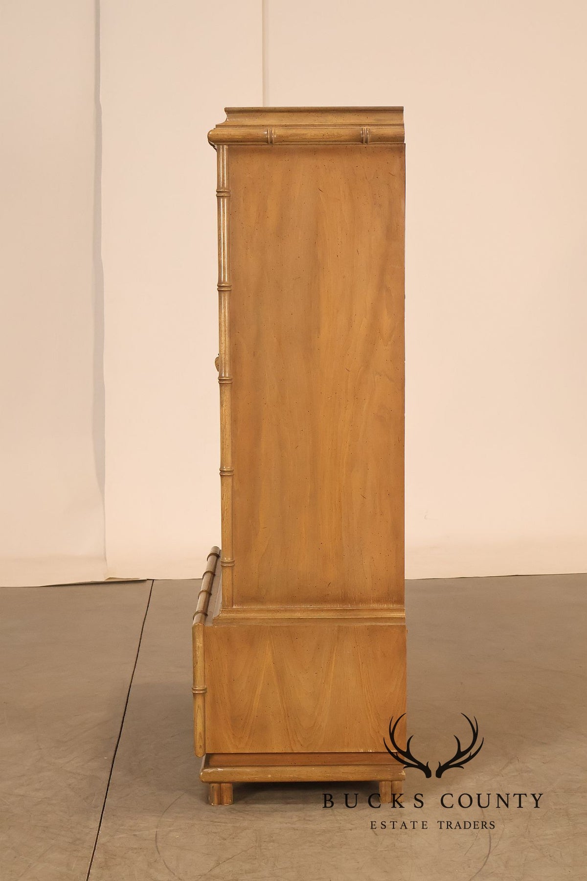 American Of Martinsville Faux Bamboo Tall Gentleman's Chest Armoire