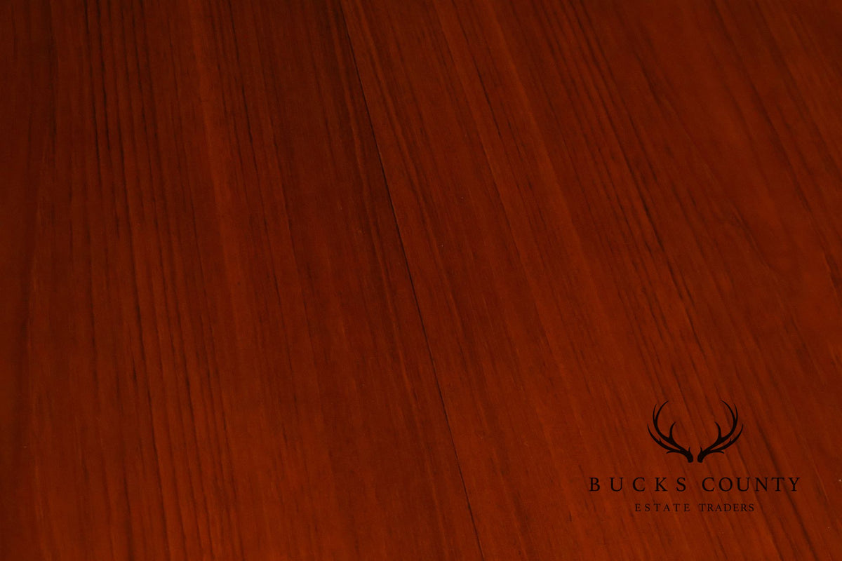 Dyrlund Danish Modern Teak Oval Extension Dining Table