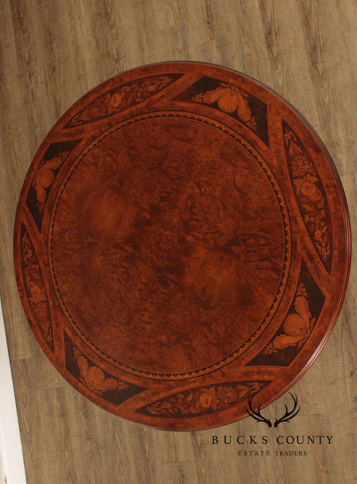 Rho Mobili D’Epoca Italian Empire Style Inlaid Mahogany Center Table
